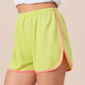 BiBi Cord Rib with Band Side Slit Shorts
